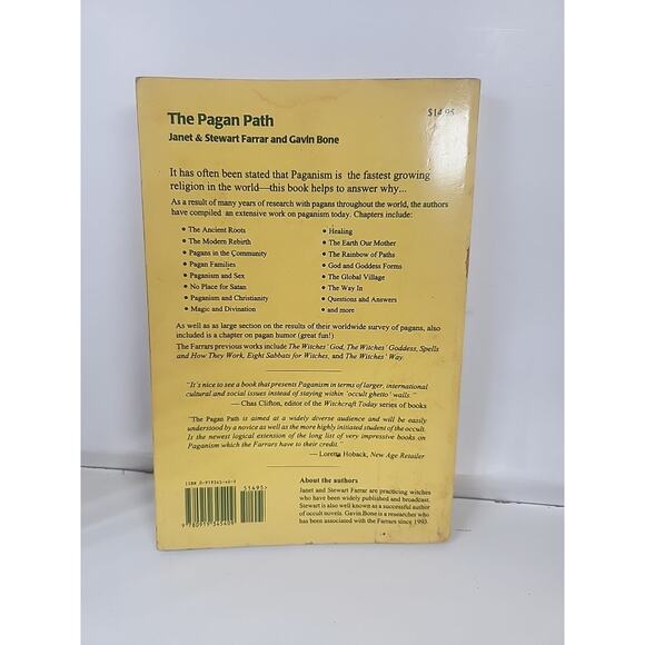 The Pagan Path: The Wiccan Way of Life by Stewart & Janet Farrar 1995 Printing - Picture 2 of 9